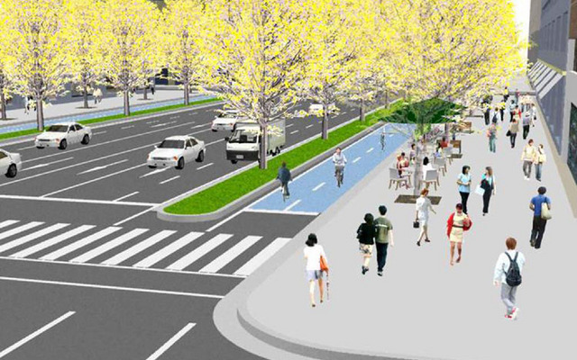 大阪市、橋下徹市長が御堂筋に自転車専用レーン設置することを発表