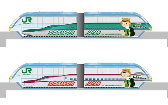 11月からマレーシア・クアラルンプールのKLモノレールで運行されるJR東日本のラッピング車。E5系とE6系の先頭車側面イラストがモノレールの車体にデザインされる。