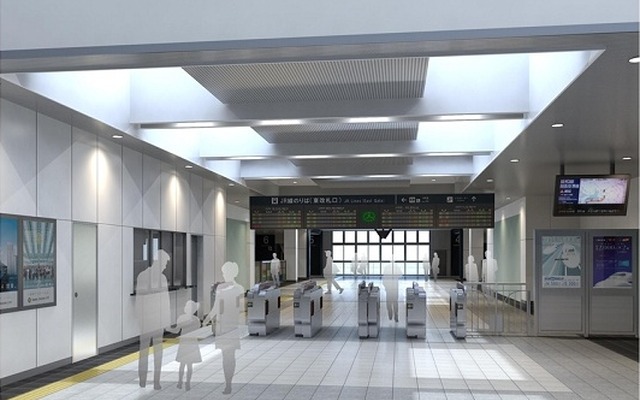 尼崎駅の増設駅舎は11月29日から使用を開始する。画像は増設部改札口のイメージ。