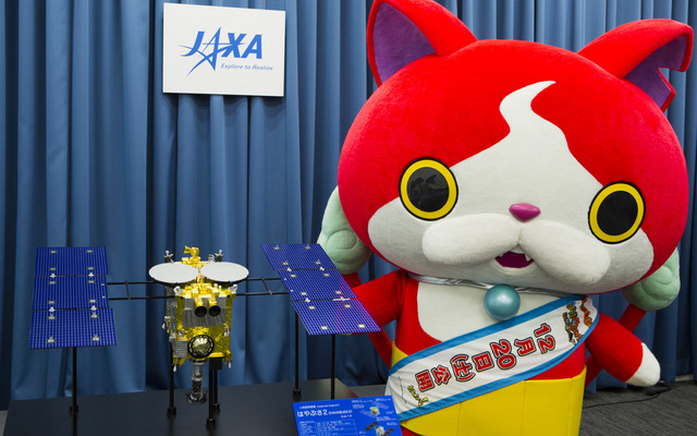「はやぶさ2」模型とジバニャン