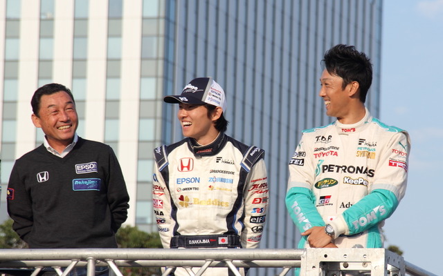 モータースポーツジャパンに登場した中嶋悟監督（左）、中嶋大祐（中央）、中嶋一貴（右）