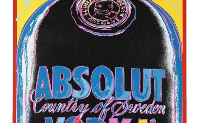 1986年にアンディ・ウォーホールが描いたアブソルートボトル。
