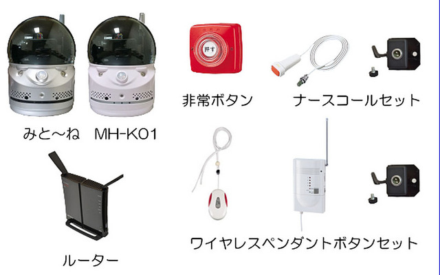 「みと～ね」本体には人感センサーや温度センサーなども装備。遠隔地から高齢者の環境確認や徘徊の察知。予防などが可能になる（画像は同社webサイトより）。