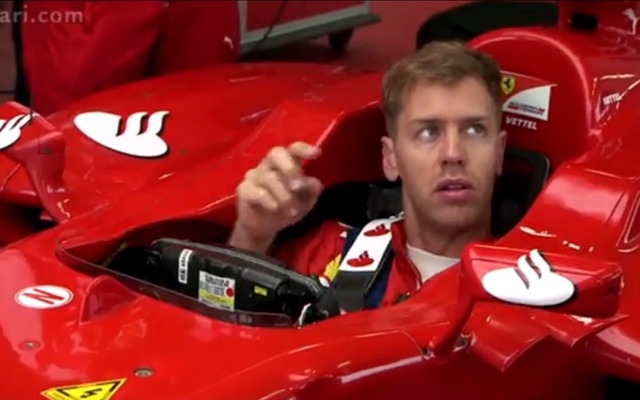 フェラーリF2012をテスト走行させたベッテル選手
