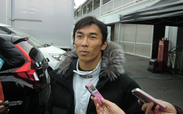 SF岡山テスト初日終了後に、SF14のインプレッションを語る佐藤琢磨。