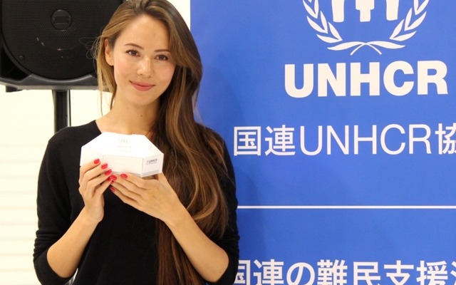 イベントに登場した、モデルの道端ジェシカ
