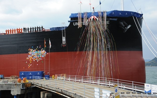 常石造船が建造した8万1600メトリックトン型ばら積み貨物船カムサマックスバルカー「ユナイテッド・プレステージ」（イメージ）