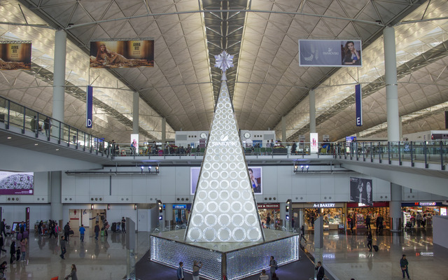 香港国際空港ターミナル内のツリ