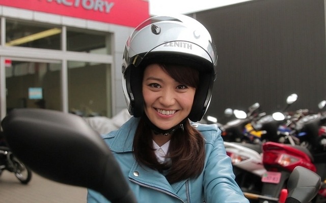 大島優子、初のバイクデビュー！ 仕事場までライディング