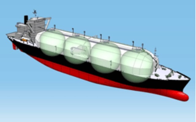 三菱重工が開発した次世代LNG運搬船「サヤリンゴSTaGE」（イメージ）