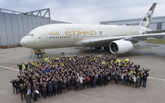エティハド航空、初のエアバスA380を受領