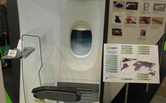 住友ベークライトが手がける航空機内装部品の一例