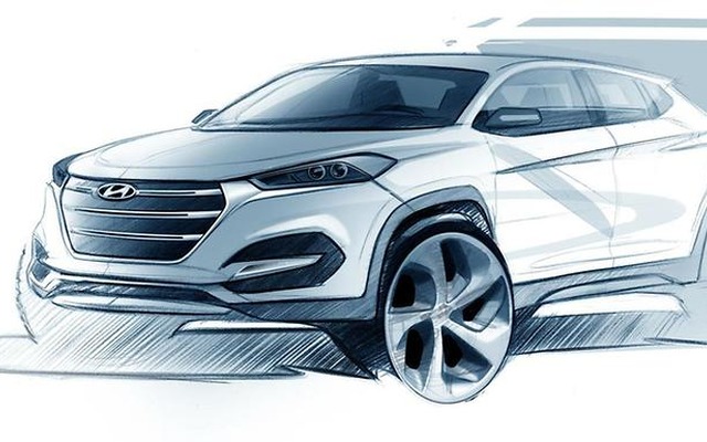 新型 ヒュンダイ ツーソン の予告スケッチ