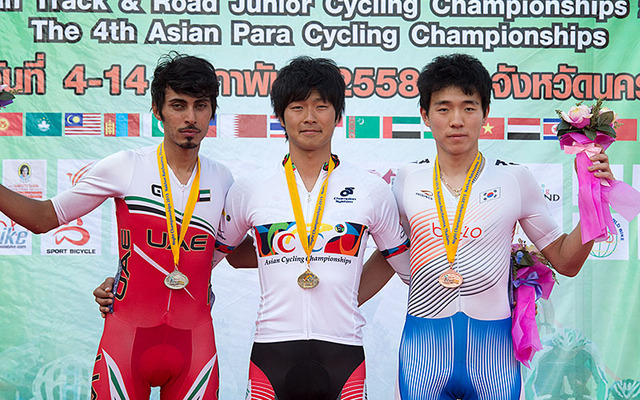 倉林巧和がアジア選手権の男子エリートポイントレース40kmで1位
