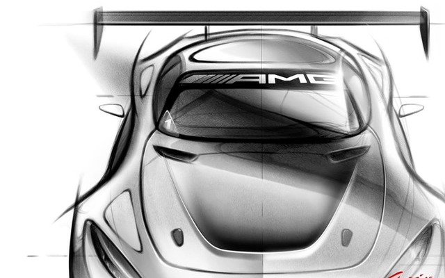メルセデス-AMG GT3 の予告スケッチ