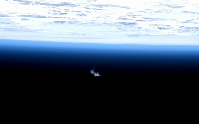 ISSから見たATV5号機再突入の様子