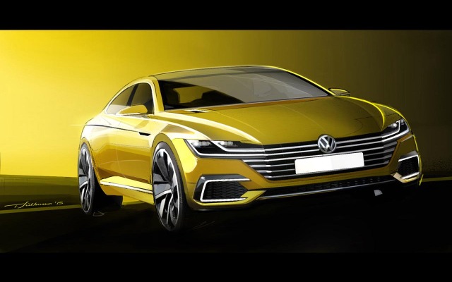 VW スポーツクーペ・コンセプトGTE の予告スケッチ