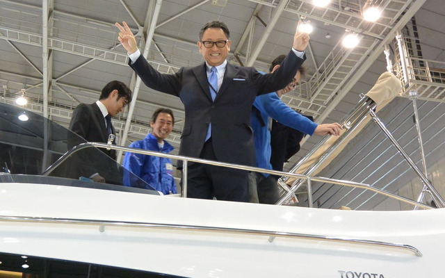 トヨタ自動車 豊田章男社長が「ジャパンインターナショナルボートショー2015」の会場を視察（3月5日）