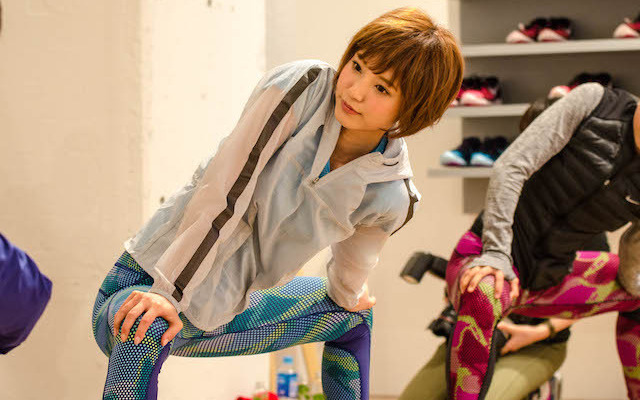 モデルのizu「NIKE WOMEN’S STUDIO」オープニングイベント（2015年3月3日）