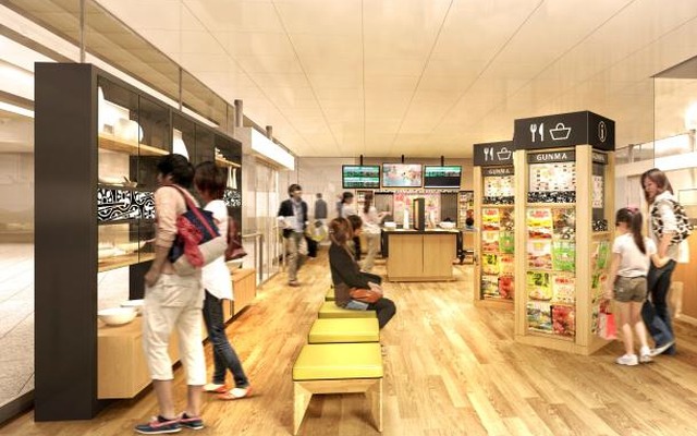 リニューアル後の待合室のイメージ。地元工芸品を中心としたギャラリーや、観光協会との連携による情報発信スペース、富岡製糸場などを紹介するコーナーを設ける。