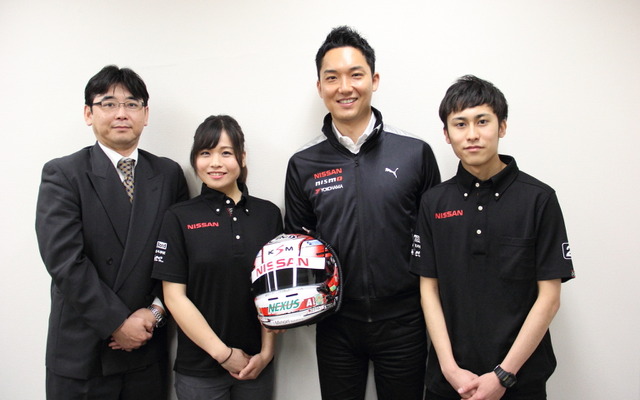 共同会見に出席した（左から）玉生久典先生、丹呉いづみさん、藤井誠暢選手、石山景大さん