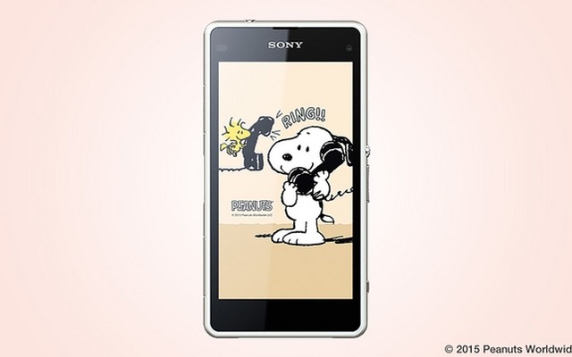 ストア限定デザインの壁紙7種類をプリインストールする「Xperia J1 Compact SNOOPYモデル」