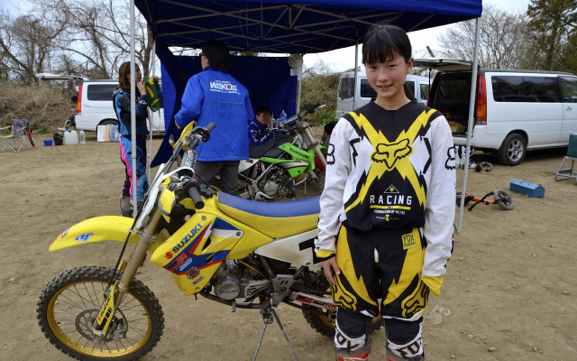 中学生モトクロスライダーのミサキさん（オートスポーツ清水）