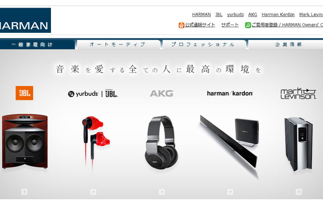 ハーマンインターナショナル（Webサイト）