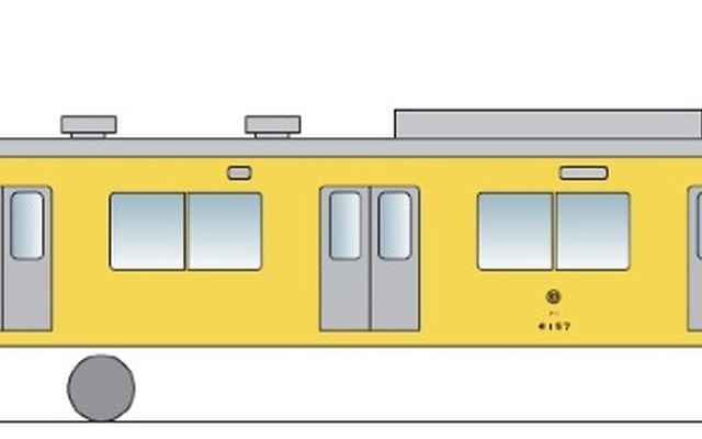 4月18日から運行を始める「黄色い6000系」のイメージ。初日は池袋14時15分発の快速急行所沢行き臨時列車として運行される。
