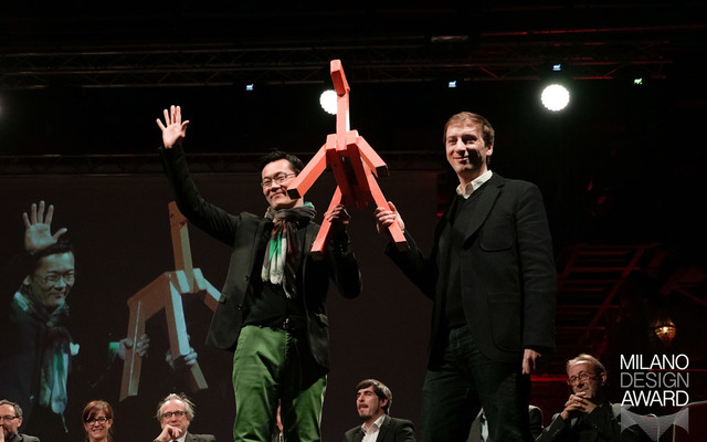 Milano Design Award Competitionで「Best Entertaining賞」受賞の様子