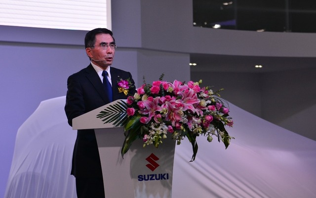 スズキ副社長の鈴木俊宏氏（上海モーターショー15）