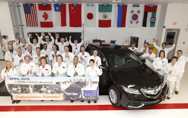 累計生産500万台を達成そたホンダ の米イーストリバティ工場
