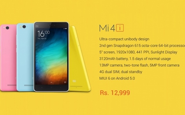 Xiaomi初の海外進出モデル5型「Mi 4i」