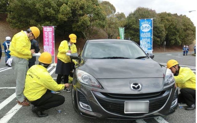 宮島サービスエリアでの点検状況