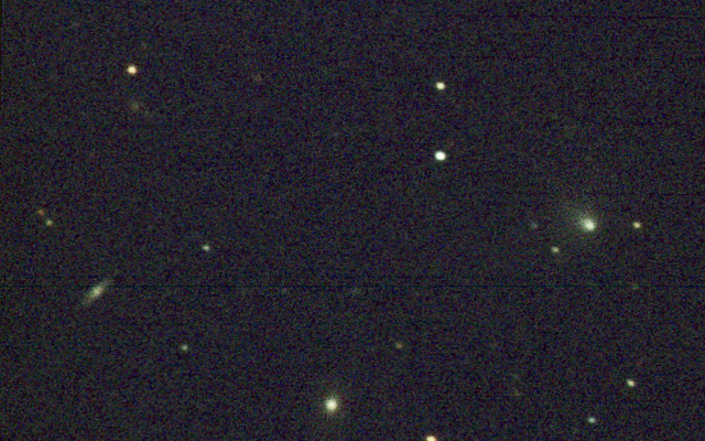 彗星と渦巻き銀河