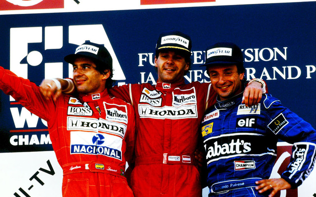 1991年F1日本グランプリの表彰台