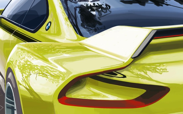 BMW 3.0CSLオマージュの予告スケッチ
