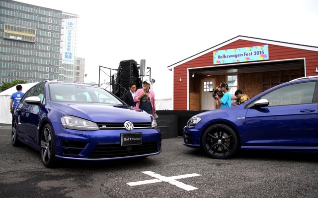 VW ゴルフRヴァリアント（右）と同車ローンチエディション（右）