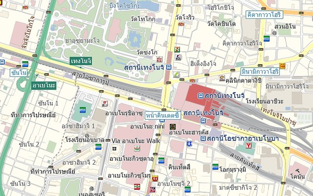 タイ語表記地図サンプル