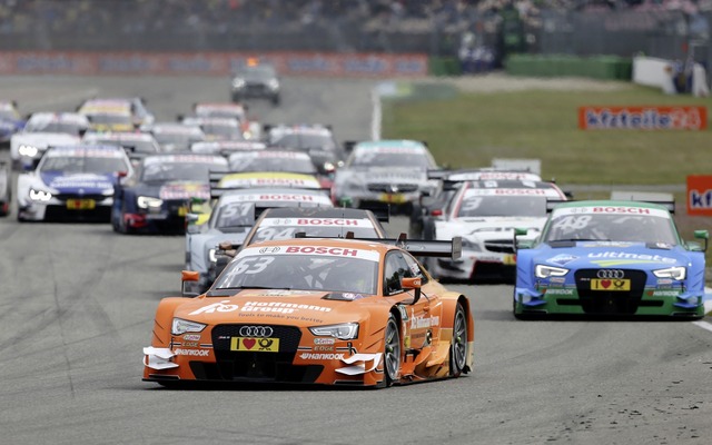 今季のDTMのレースシーン。アウディ、メルセデス、BMWが覇権を争っている。