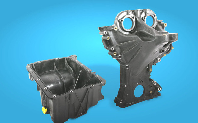 BASFのUltramid XA-3370を使用したマルチマテリアル軽量車体（MMLV）のフロントエンジンカバーおよび構造用オイルパン