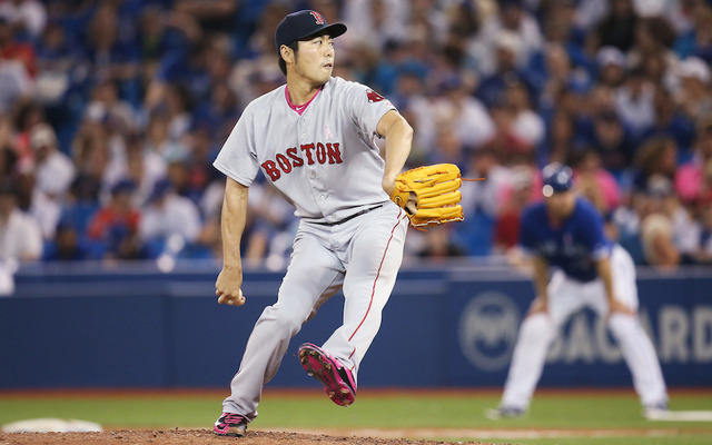 上原浩治が日米通算100勝100セーブを達成（2015年5月10日）