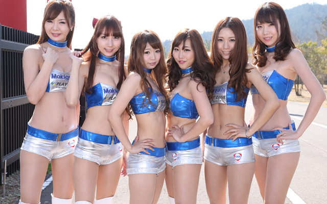スーパー耐久シリーズ2015『牧口RQ's』の鵜月ひかり・高岡れいな・滝沢いおり・芹沢歩・芹澤伊織・南聖奈