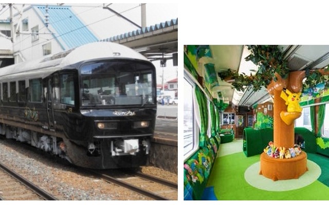 JR東日本は青森車両センターの公開イベントを7月4日に実施。「POKEMON with YOUトレイン」（右）などさまざまな車両が展示され、一部の車両は車内見学もできる。485系「ジパング」（左）を使った回送列車の体験乗車も行われる予定。