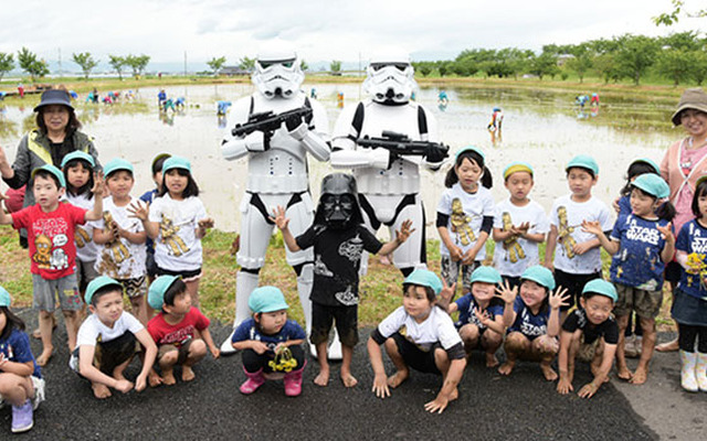 『スター・ウォーズ』デザインの田んぼアート田植えがスタート - (C) 2015 Lucasfilm Ltd. ＆ TM. All Rights Reserved