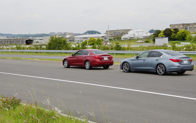 前方衝突予測警報（PFCW：Predictive Foward Collision Warning）走行デモ