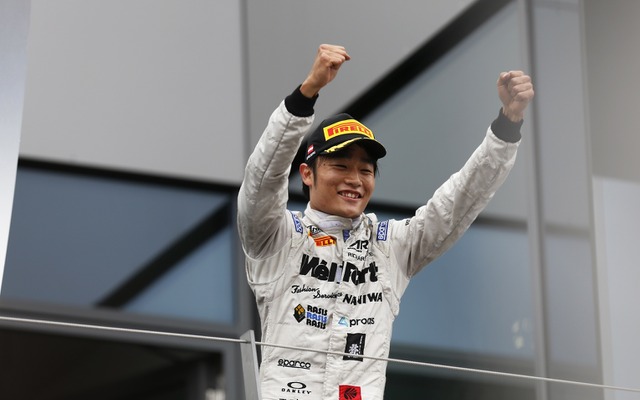 GP2で初の3位表彰台を獲得した松下信治。