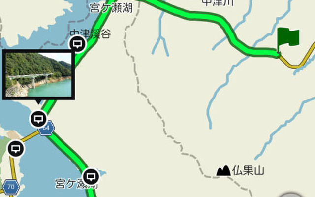 宮ヶ瀬湖東岸 全体図
