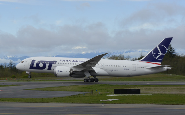LOTポーランド航空の787を使用した飛行テスト