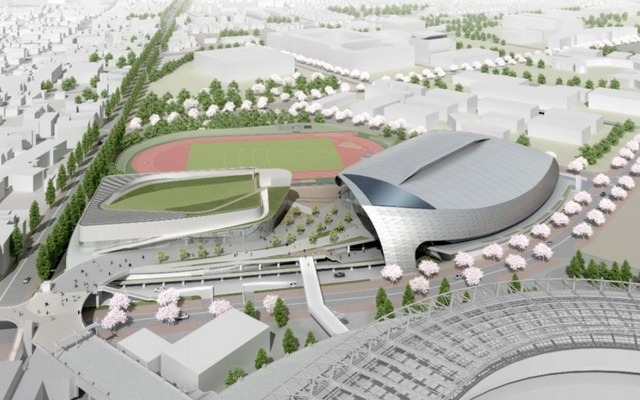 17年１月末竣工予定の武蔵野の森総合スポーツ施設（イメージ、調布市）
